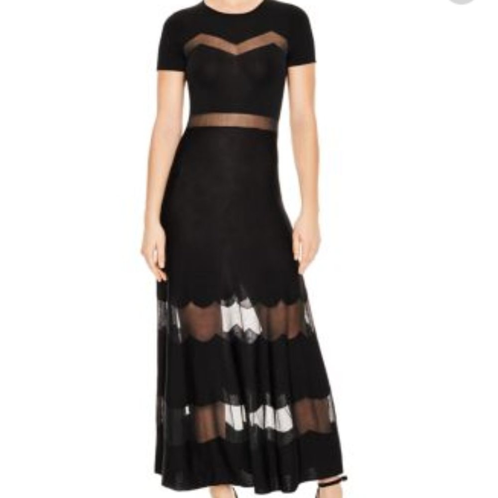 Sandro Mesh Maxi Dress, Size Small
